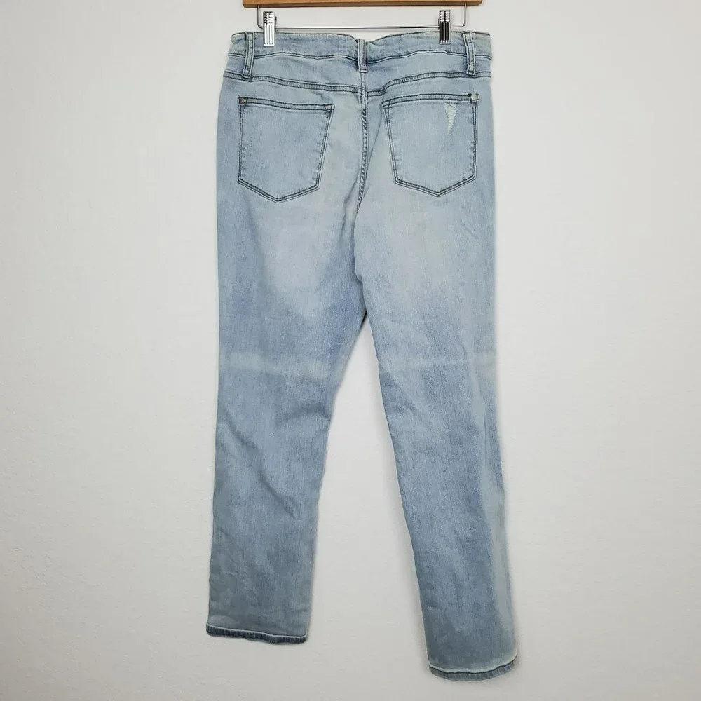 Judy Blue Jeans Womens 11/30 Blue Boyfriend Fit Stretch Distressed JB8878 FLAW_5